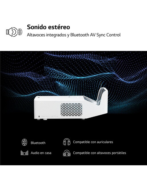 Imagen 7 de Proyector LG CineBeam HF65LSR Full HD, SmartTV webOS 4.0 de tiro corto hasta 100" - Blanco Blanco