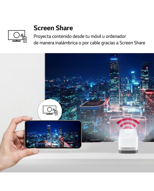 Proyector LG CineBeam HF85LSR Full HD, SmartTV webOS 4.0 de tiro corto hasta 120" Blanco-5