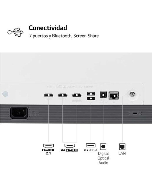 Proyector LG CineBeam HU810 Láser 4K - Blanco Blanco-8
