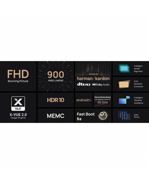 Projetor Portátil  XGIMI Halo+ Full HD Preto-8