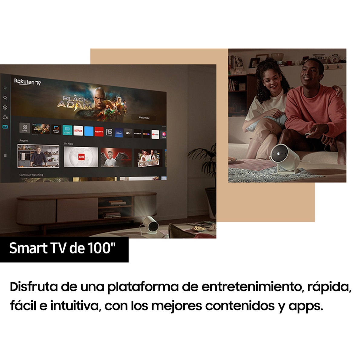 Proyector portátil Samsung The Freestyle (2ª Gen.) 100" Smart TV (2023) Blanco-9
