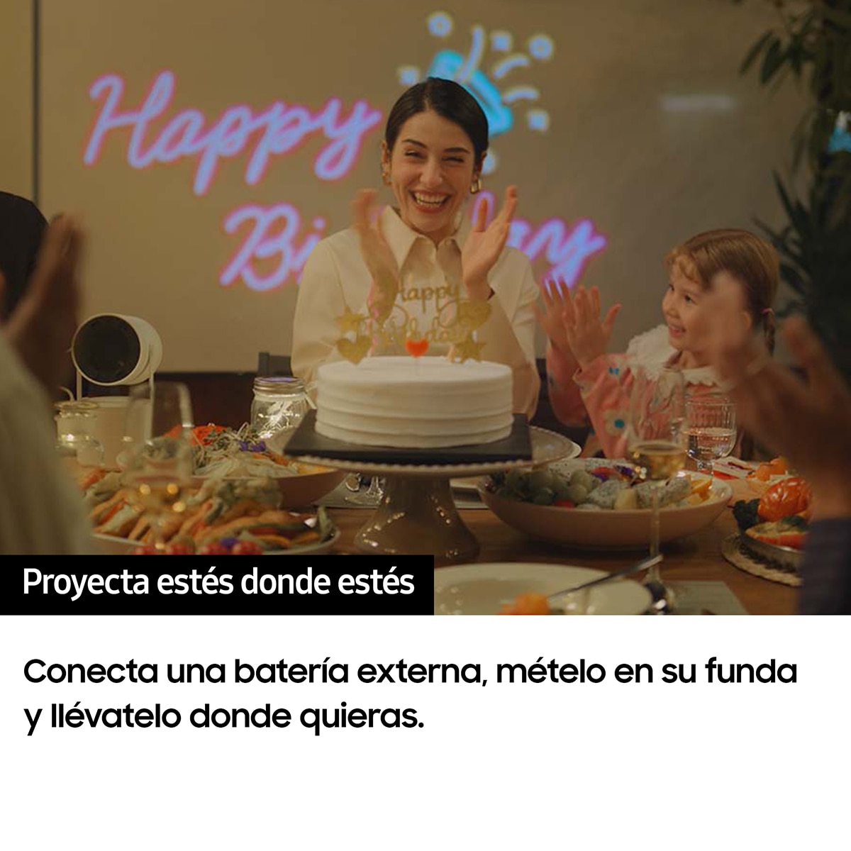 Proyector portátil Samsung The Freestyle (2ª Gen.) 100" Smart TV (2023) Blanco-10