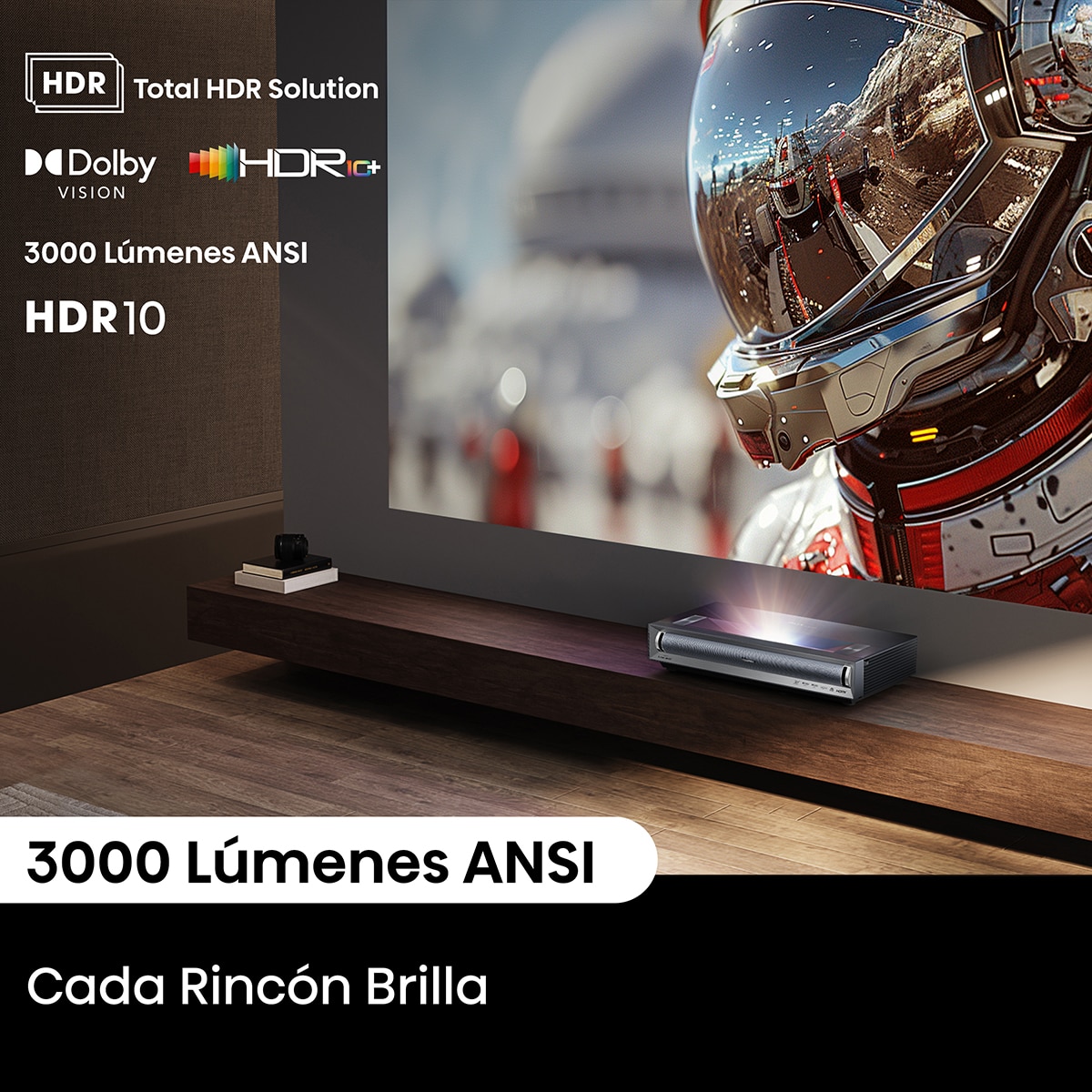Proyector láser Cinema Hisense PX3 PRO, 4K UHD, Dolby Vision-Atmos, de 80" a 150", Fuente láser Trichroma, diseñado para XBOX 12