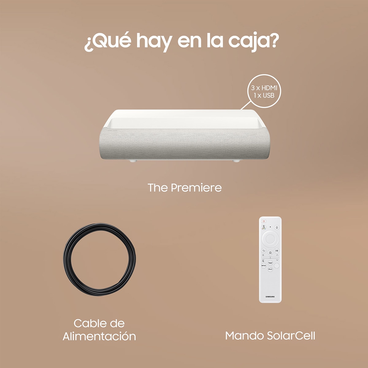 Proyector Samsung The Premiere LPU9D, UHD 4K Smart, Triple Láser, tiro ultra corto, Dolby Atmos, hasta 130" Blanco-8