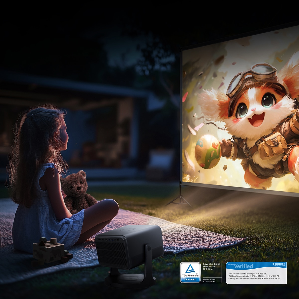 Proyector Láser Hisense C2, UHD 4K, 65 a 300" Tricrhoma Gris metalizado-16