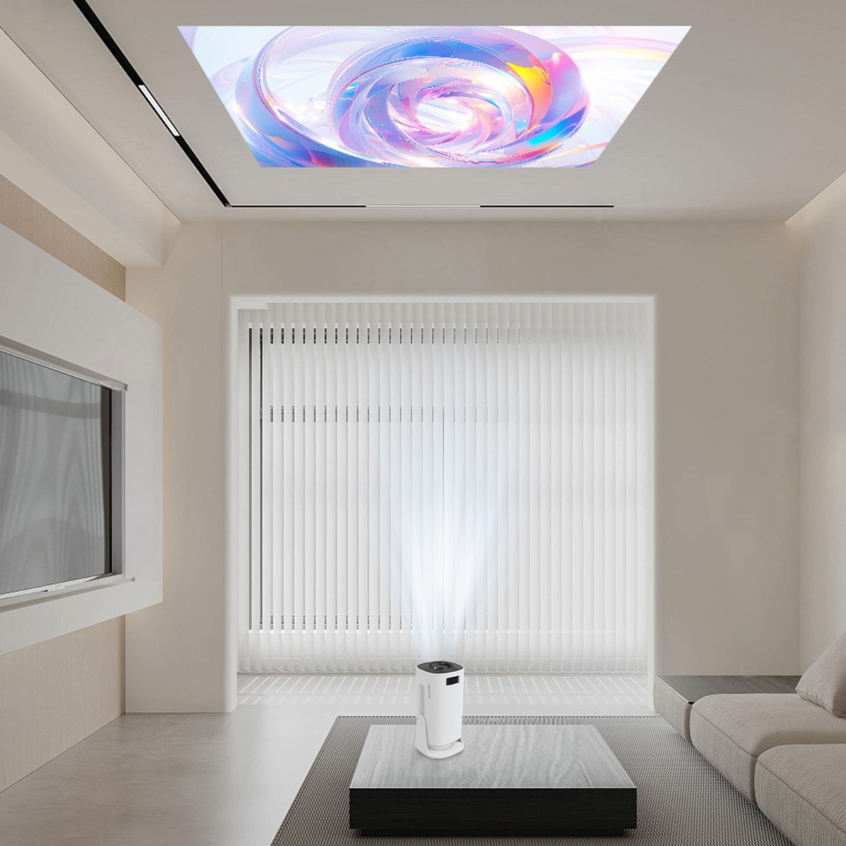 Proyector portátil Prixton Dalí, HD, 4800 lúmenes, 120". Blanco-4
