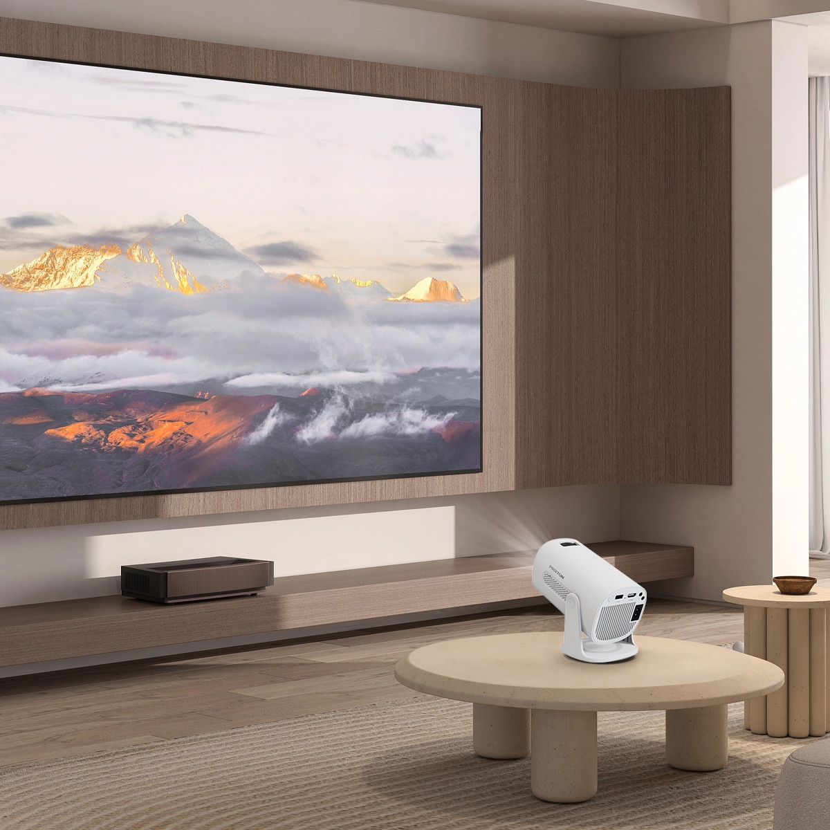 Proyector portátil Prixton Dalí, HD, 4800 lúmenes, 120". Blanco-5