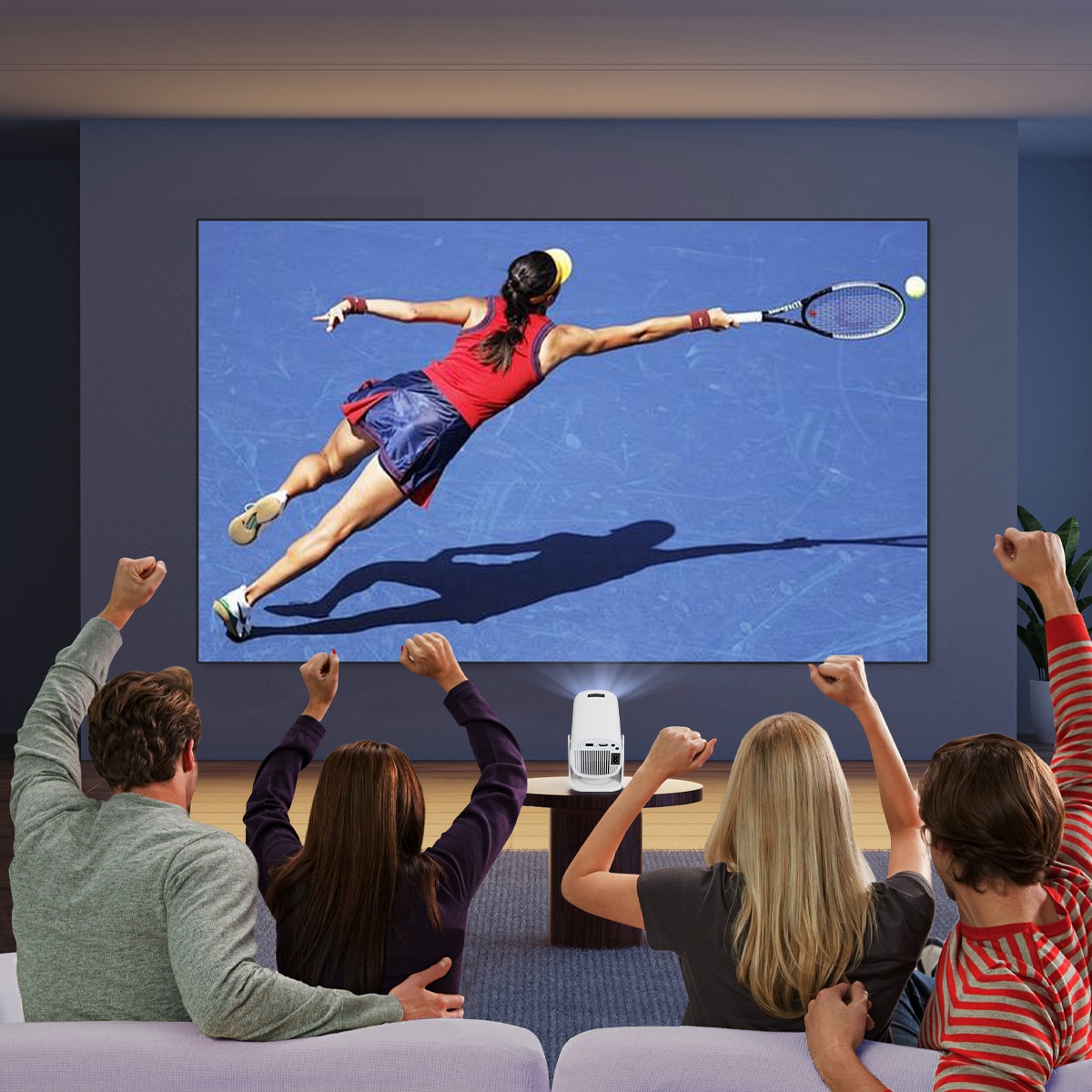 Proyector portátil Prixton Dalí, HD, 4800 lúmenes, 120". Blanco-7