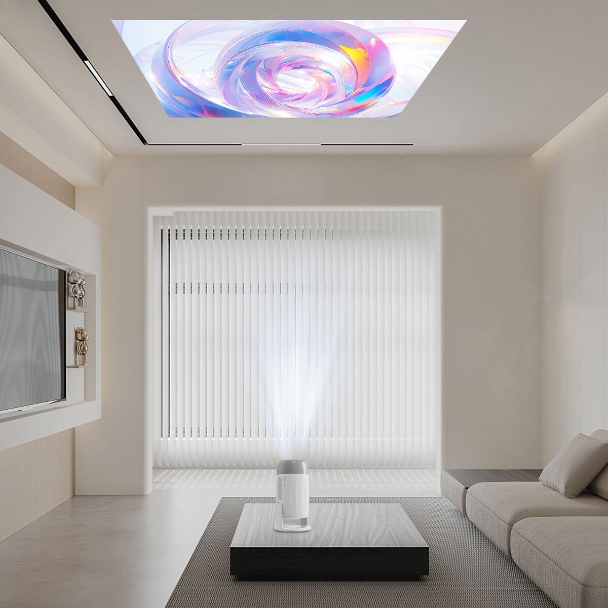Proyector portátil Prixton Matisse, Full HD, 5800 lúmenes, 120", Wi-Fi Blanco-7