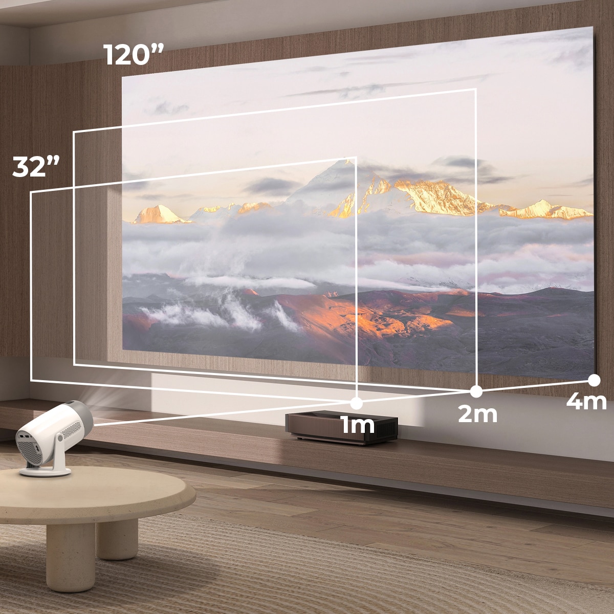 Proyector portátil Prixton Matisse, Full HD, 5800 lúmenes, 120", Wi-Fi Blanco-8