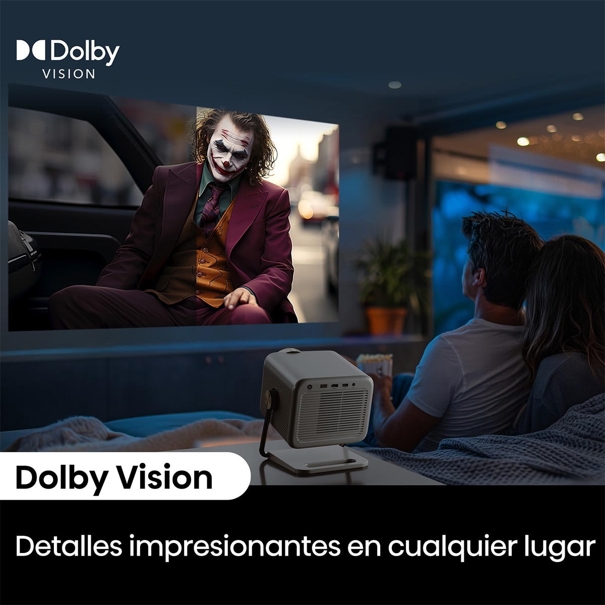 Proyector Laser Cinema Hisene M2 Pro, UHD 4K, de 65" a 200" Gris-9