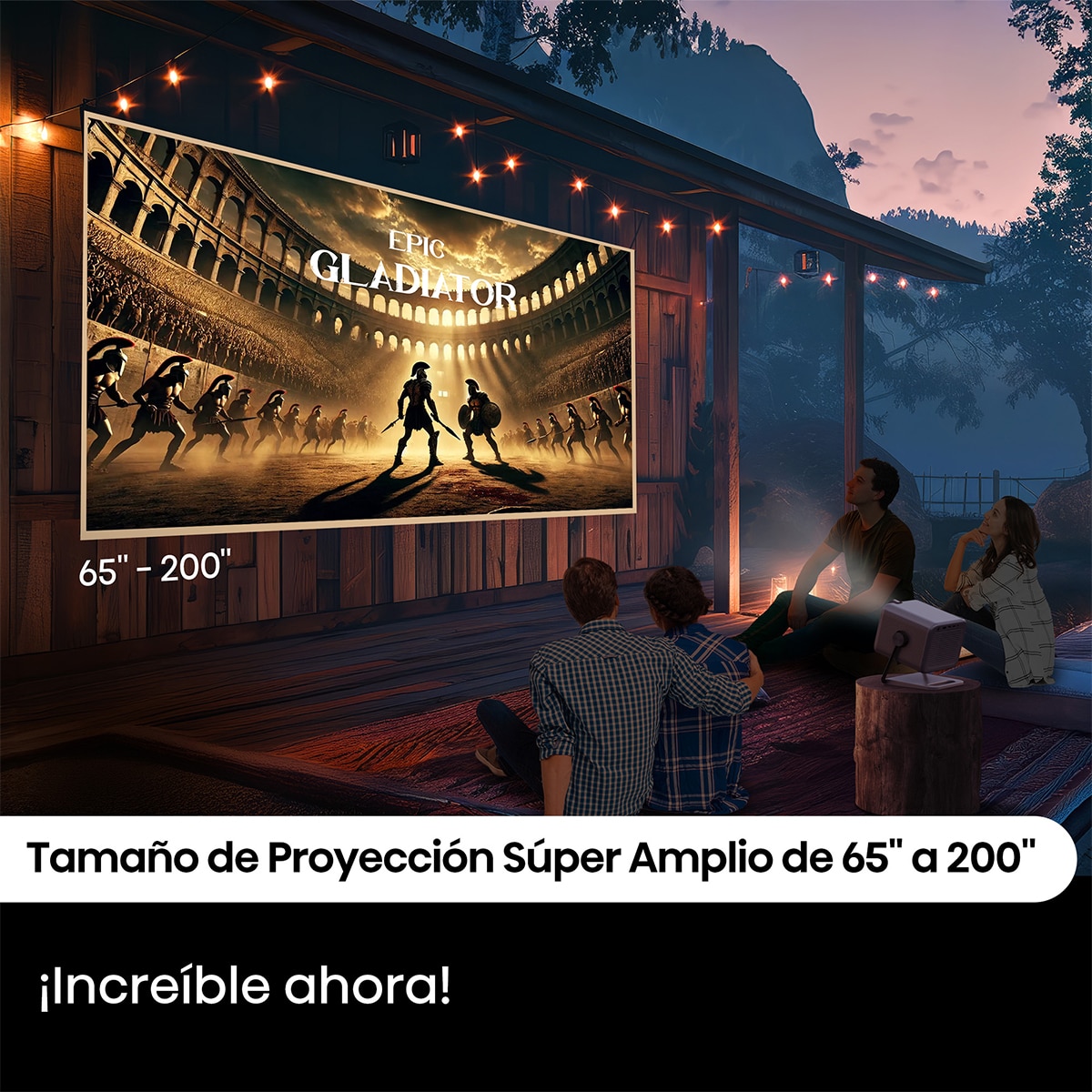 Proyector Laser Cinema Hisene M2 Pro, UHD 4K, de 65" a 200" Gris-10