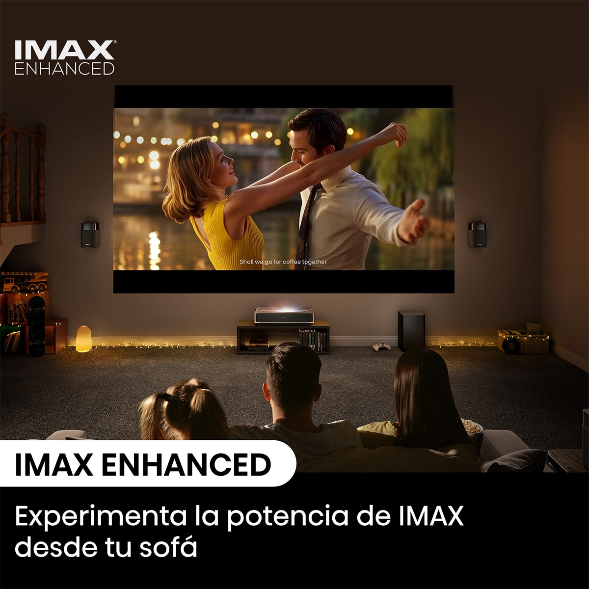 Proyector Laser Cinema tiro corto Hisense PT1, 4K, de 80 a 150" Tricroma Gris metalizado-7