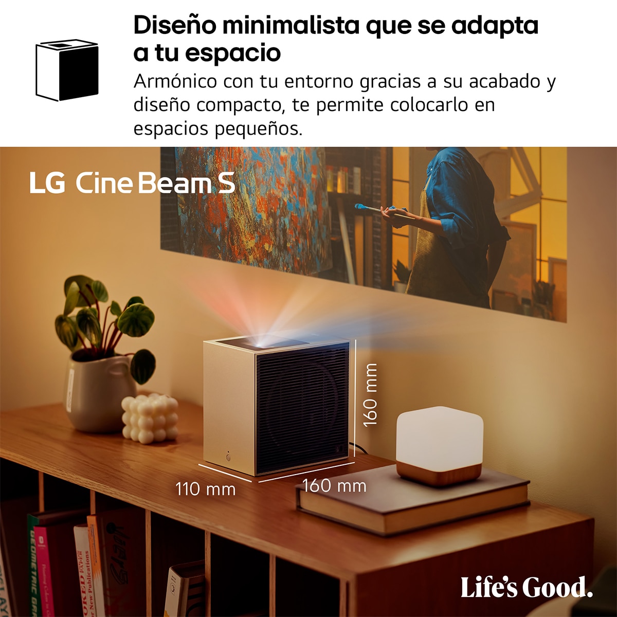 Proyector Láser de tiro ultra corto LG CineBeam PU615U, 4K Smart TV, 500 lumen, hasta 100" Plata / Negro-7