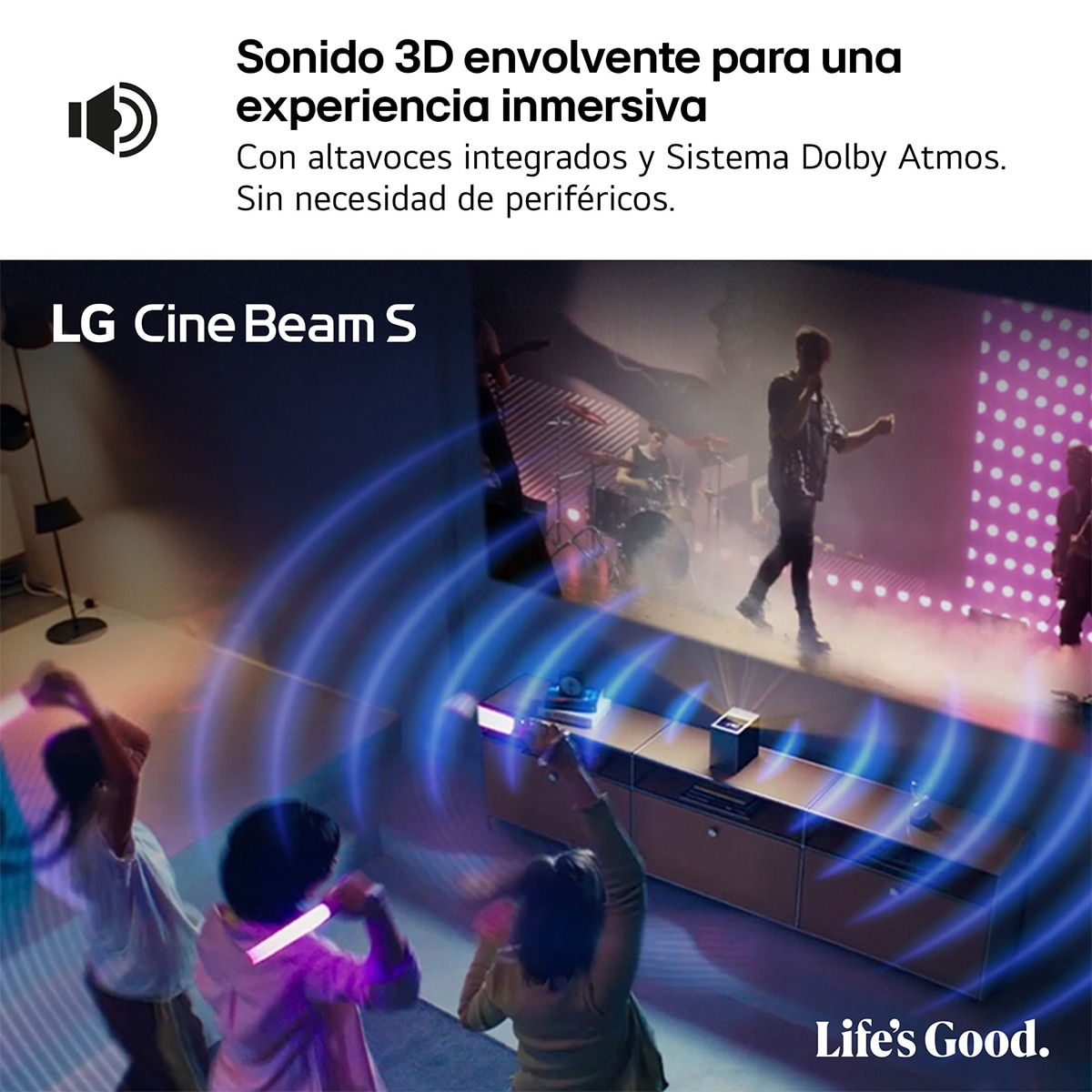 Proyector Láser de tiro ultra corto LG CineBeam PU615U, 4K Smart TV, 500 lumen, hasta 100" Plata / Negro-8