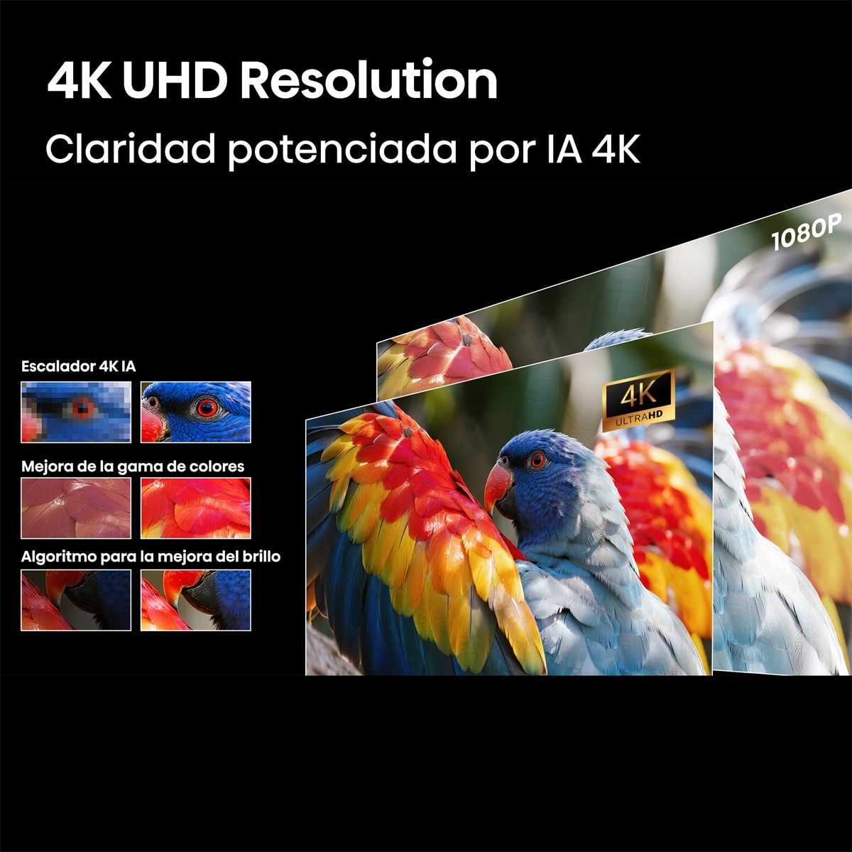 Proyector Laser Cinema Hisene C3, tiro largo, UHD 4K, de 65" a 300" Tricroma Gris metalizado-5
