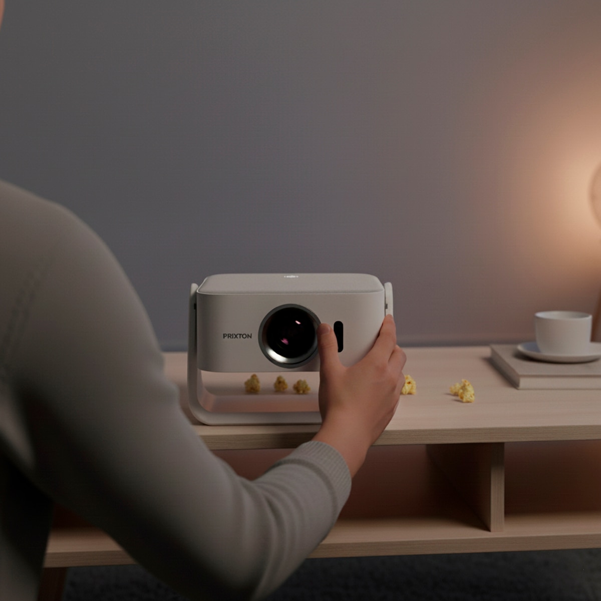 Proyector Prixton Renoir Full HD, hasta 120", Wi-Fi Blanco-9