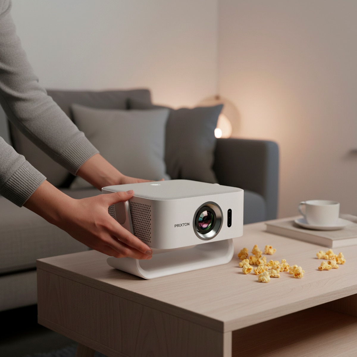 Proyector Prixton Renoir Full HD, hasta 120", Wi-Fi Blanco-11