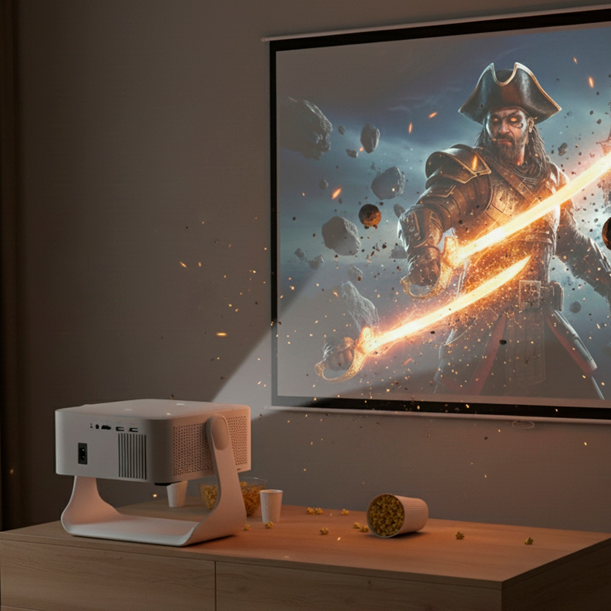 Proyector Prixton Renoir Full HD, hasta 120", Wi-Fi Blanco-13