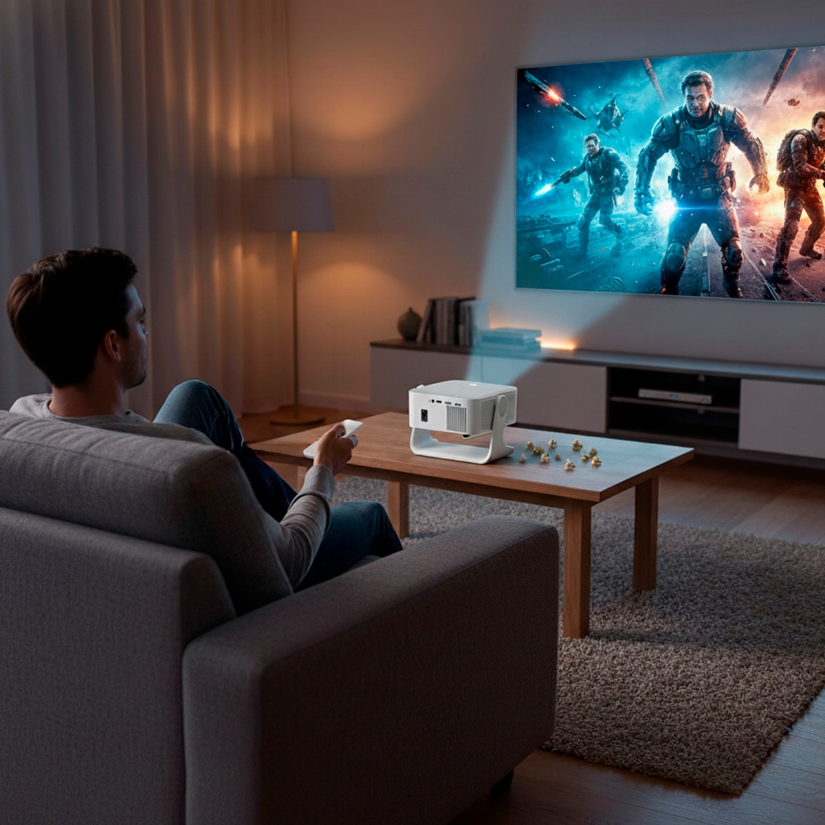 Proyector Prixton Renoir Full HD, hasta 120", Wi-Fi Blanco-14