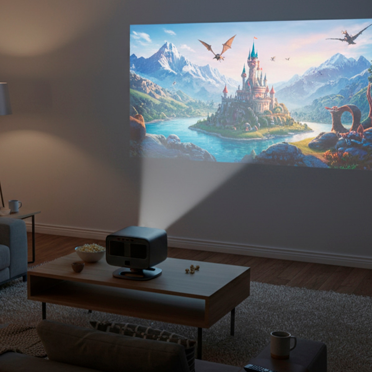 Proyector Prixton Monet Full HD, hasta 150", Wi-Fi Negro-12