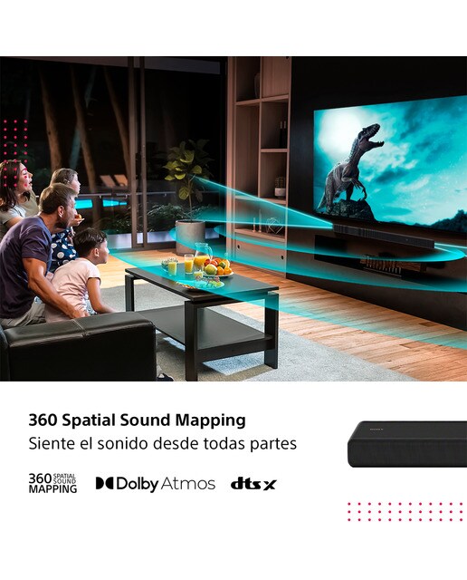Barra de sonido Sony HT-A3000 3.1 Dolby Atmos y DTS:X - Negro Negro-4