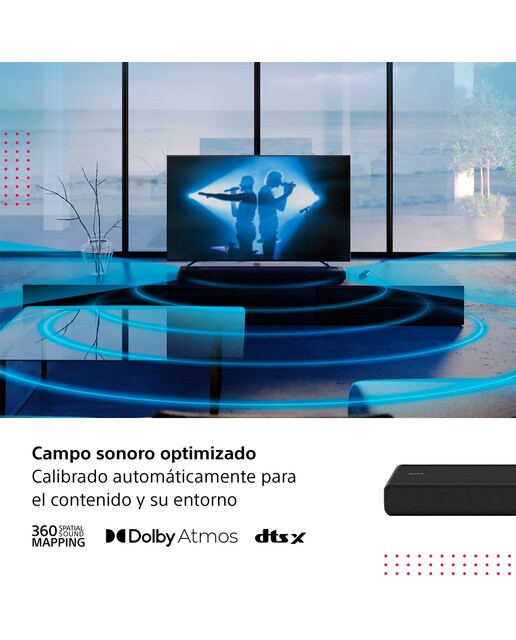 Barra de sonido Sony HT-A3000 3.1 Dolby Atmos y DTS:X - Negro Negro-6
