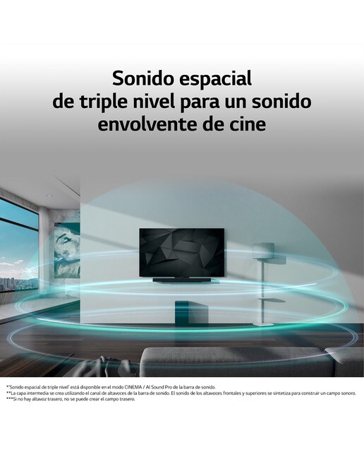Barra de Sonido LG 2023 SC9S OLED-evo C, 400W, Dolby Atmos, DTS:X, Eco Friendly Negro-9
