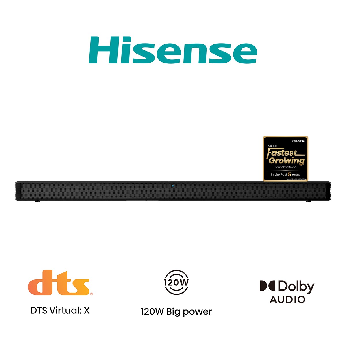 Barra de Som HS205G, 2.0 Dolby Audio, 120W Preto-3