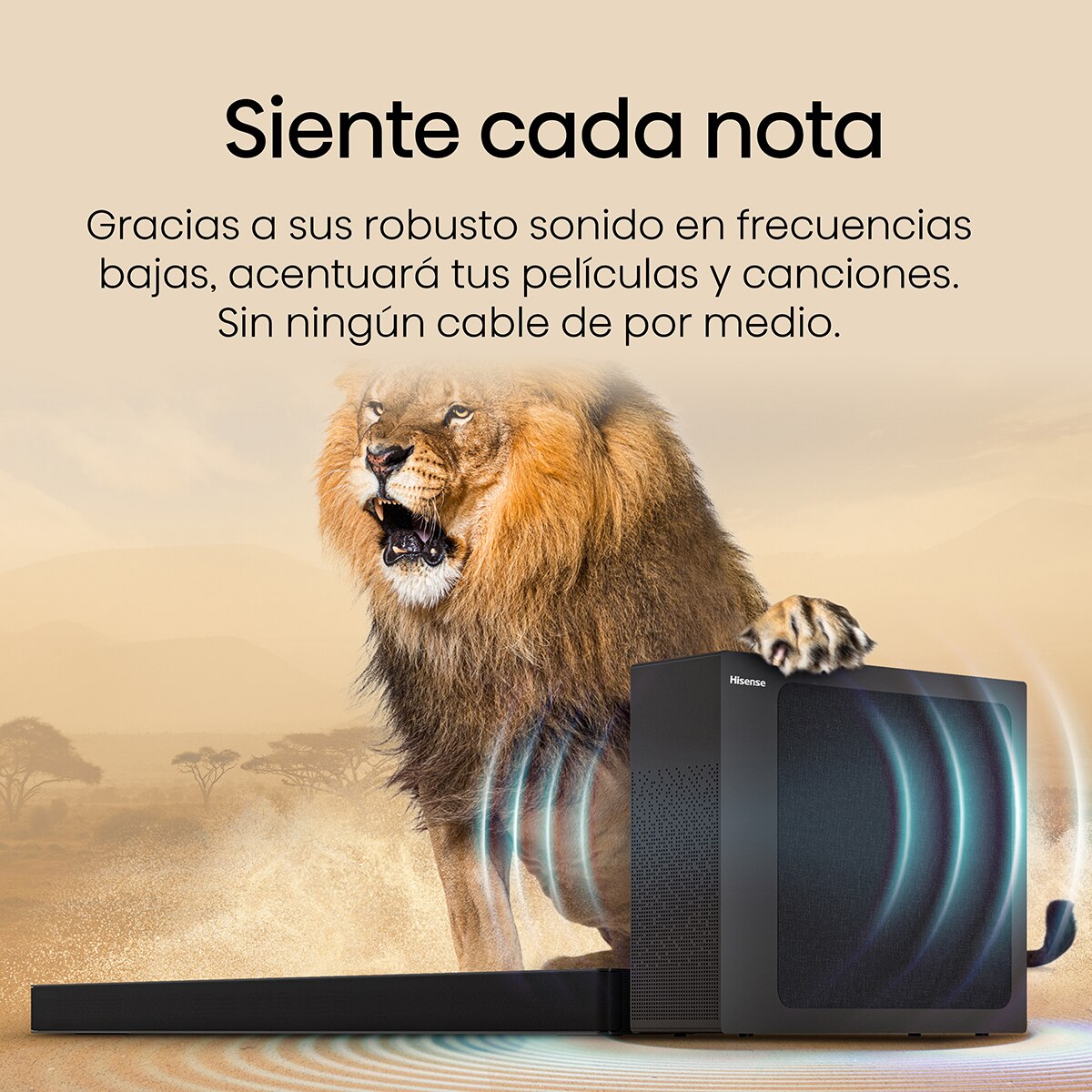 Barra de sonido Hisense HS2100 2.1 240W, Dolby Audio, subwoofer inalámbrico Negro-6