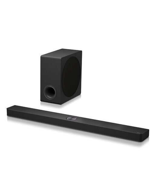 Barra de sonido LG S90TY AI Sound Pro 4K, 5.1.3, 570W, HDR10, Dolby Vision, Dolby Atmos y DTS:X, Wi-Fi, Subwoofer inalámbrico