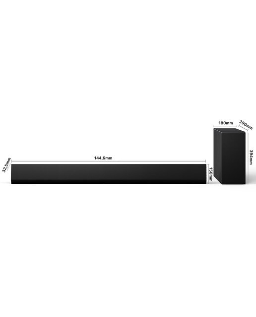 Barra de Som LG SG10TY AI Sound Pro 4K, 3.1, 420 W, HDR10, Dolby Vision, Dolby Atmos e DTS:X, Wi-Fi, Subwoofer Sem Fios Preto-2