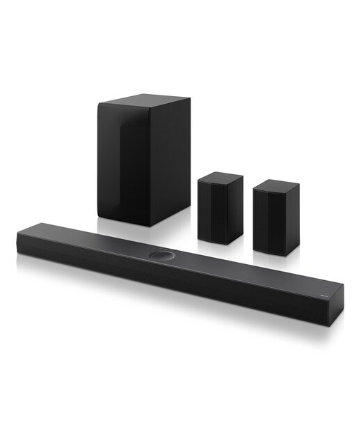 Barra de sonido LG S70TR AI Sound Pro 4K, 5.1.1, 500W, HDR10, Dolby Vision, Dolby Atmos y DTS:X, Subwoofer inalámbrico