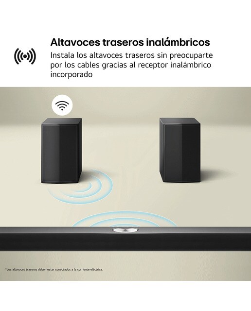 Barra de sonido LG S70TR AI Sound Pro 4K, 5.1.1, 500W, HDR10, Dolby Vision, Dolby Atmos y DTS:X, Subwoofer inalámbrico Negro-11
