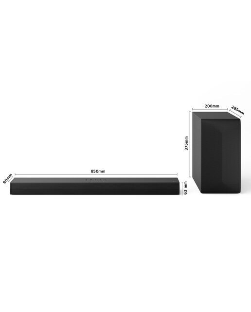 Barra de sonido LG S60T AI Sound Pro, 3.1, 340W, Dolby Digital y DTS Digital Surround, Subwoofer inalámbrico Negro-2