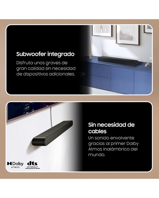 Barra de Som Multifunções Samsung 2024 HW-S60D, 5.0, 200 W, Dolby Atmos e DTS Virtual: X, Wi-Fi, Compatível com Assistente de Voz Preto-4