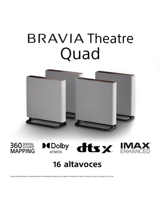 Home Cinema Sony BRAVIA Theatre Quad - Dolby Atmos, sistema de cine en casa con 4 altavoces y 16 canales, Wi-Fi, Bluetooth y 360 Spatial Sound Mapping Gris-3