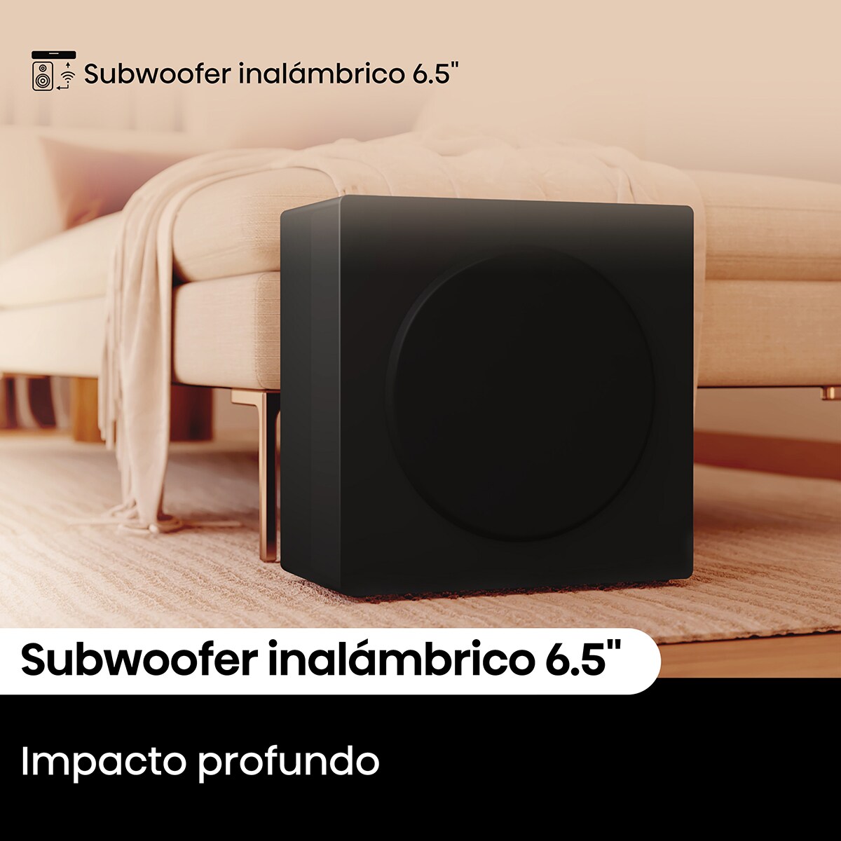Barra de sonido Hisense HS3100, 3.1, Dolby Digital Plus, 480W con Subwoofer inalámbrico Negro-6