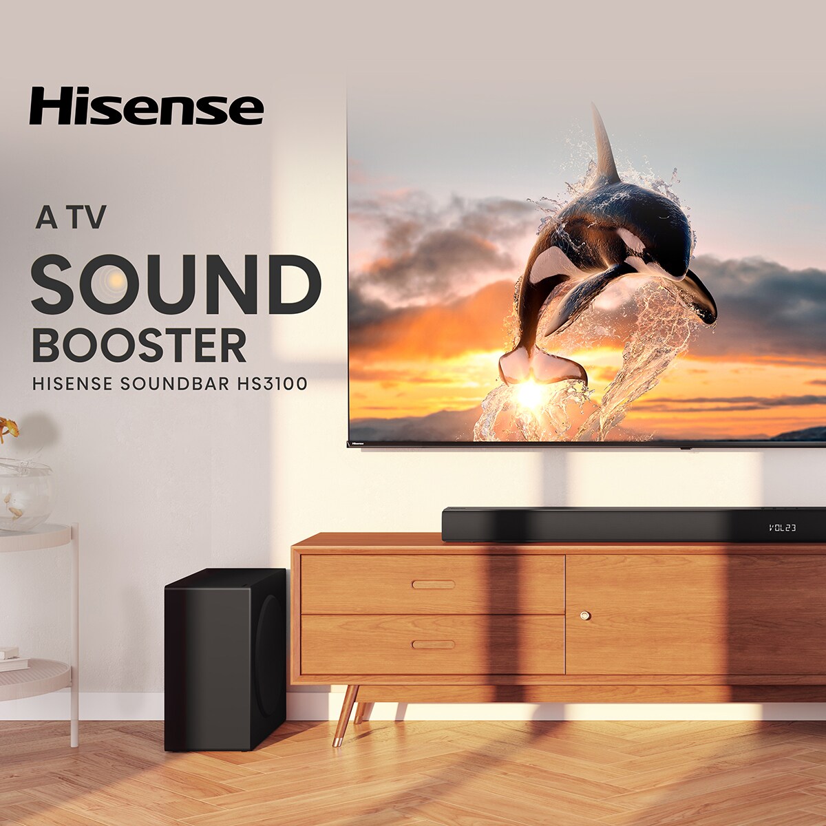 Barra de sonido Hisense HS3100, 3.1, Dolby Digital Plus, 480W con Subwoofer inalámbrico Negro-14