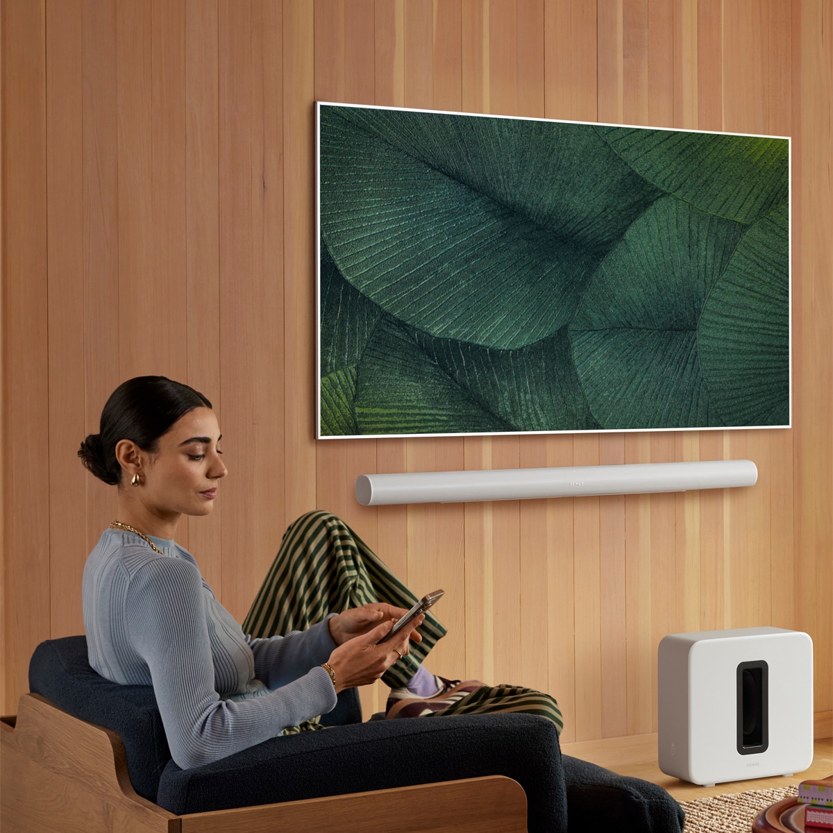Barra de sonido Sonos Arc Ultra con sonido inmersivo 3D, tecnología Sound Motion y Dolby Atmos Blanco-9