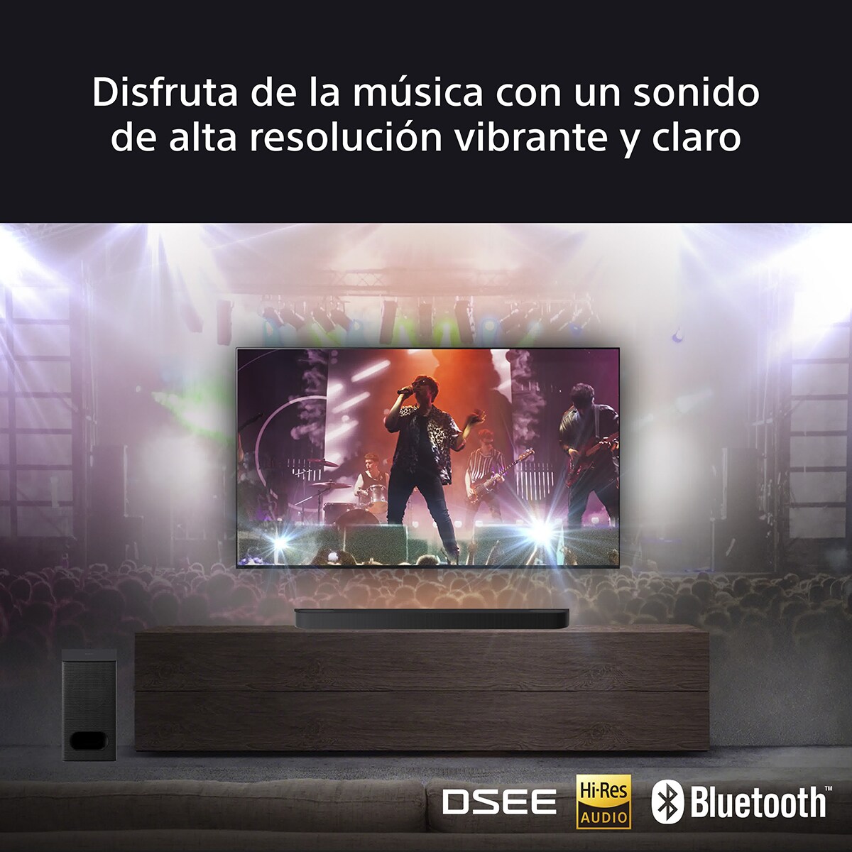 Barra de sonido Sony BRAVIA Theatre Bar 6, 3.1.2 canales, subwoofer inalámbrico, sonido cinematográfico Dolby Atmos y DTS:X, IA Voice Zoom3 Negro-8