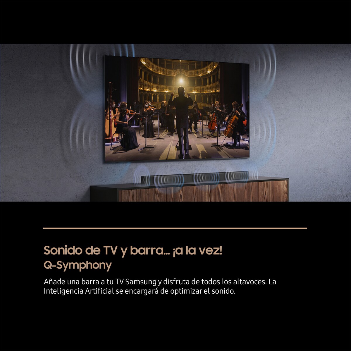 Barra de sonido Samsung 2025 HW-Q990F, Dolby Atmos y DTS: X, Q-Symphony, 11.1.4 con 23 altavoces, 756W, Subwoofer inalámbrico 8" de 300W, Wi-Fi Negro-6