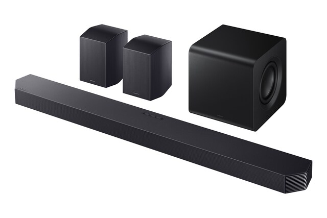 Barra de sonido Samsung 2025 HW-Q930F, Dolby Atmos y DTS: X, Q-Symphony, 9.1.4 con 17 altavoces, 580W, Subwoofer inalámbrico 8" de 200W, Wi-Fi