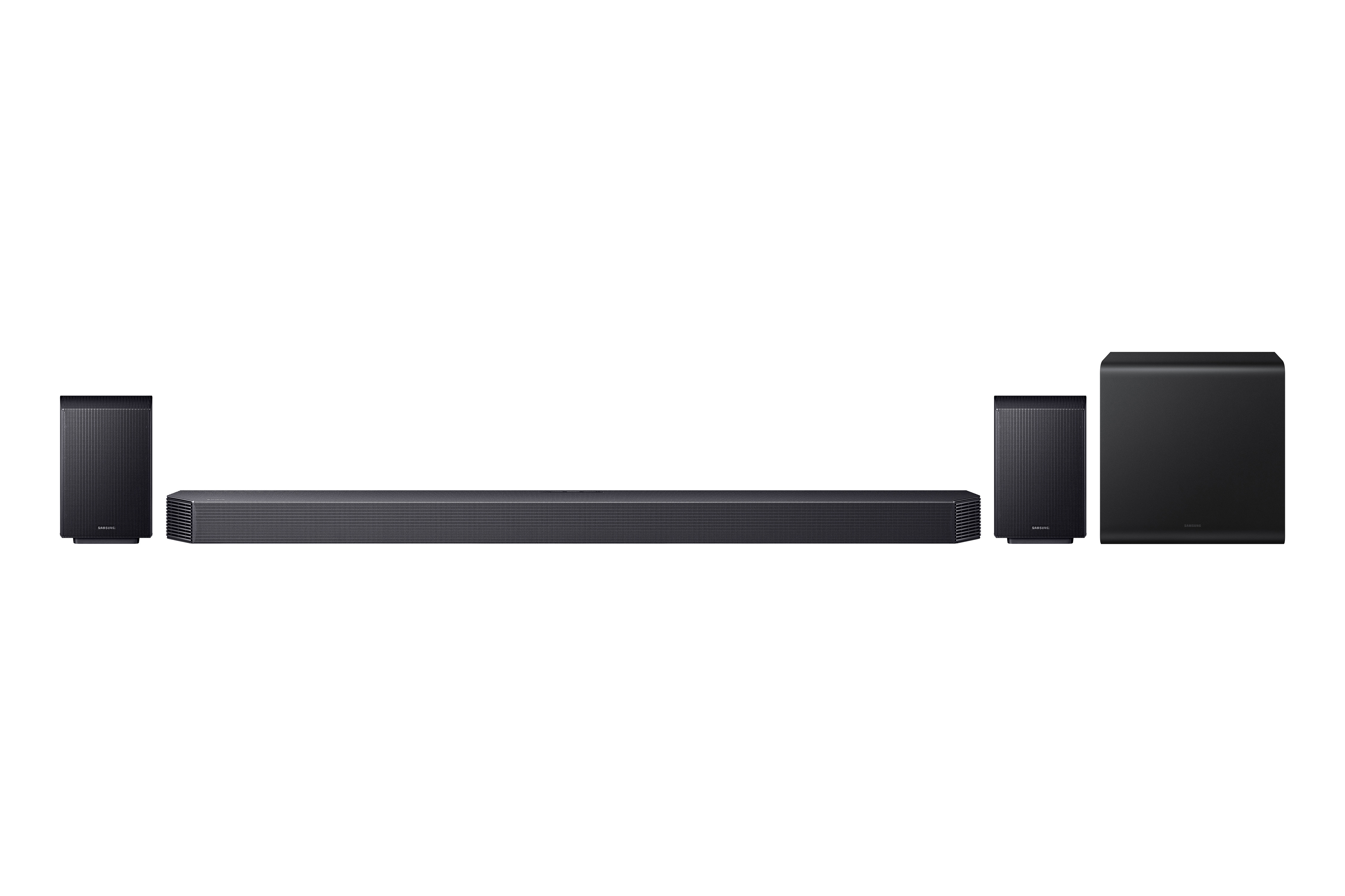 Barra de sonido Samsung 2025 HW-Q930F, Dolby Atmos y DTS: X, Q-Symphony, 9.1.4 con 17 altavoces, 580W, Subwoofer inalámbrico 8" de 200W, Wi-Fi Negro titanium-3