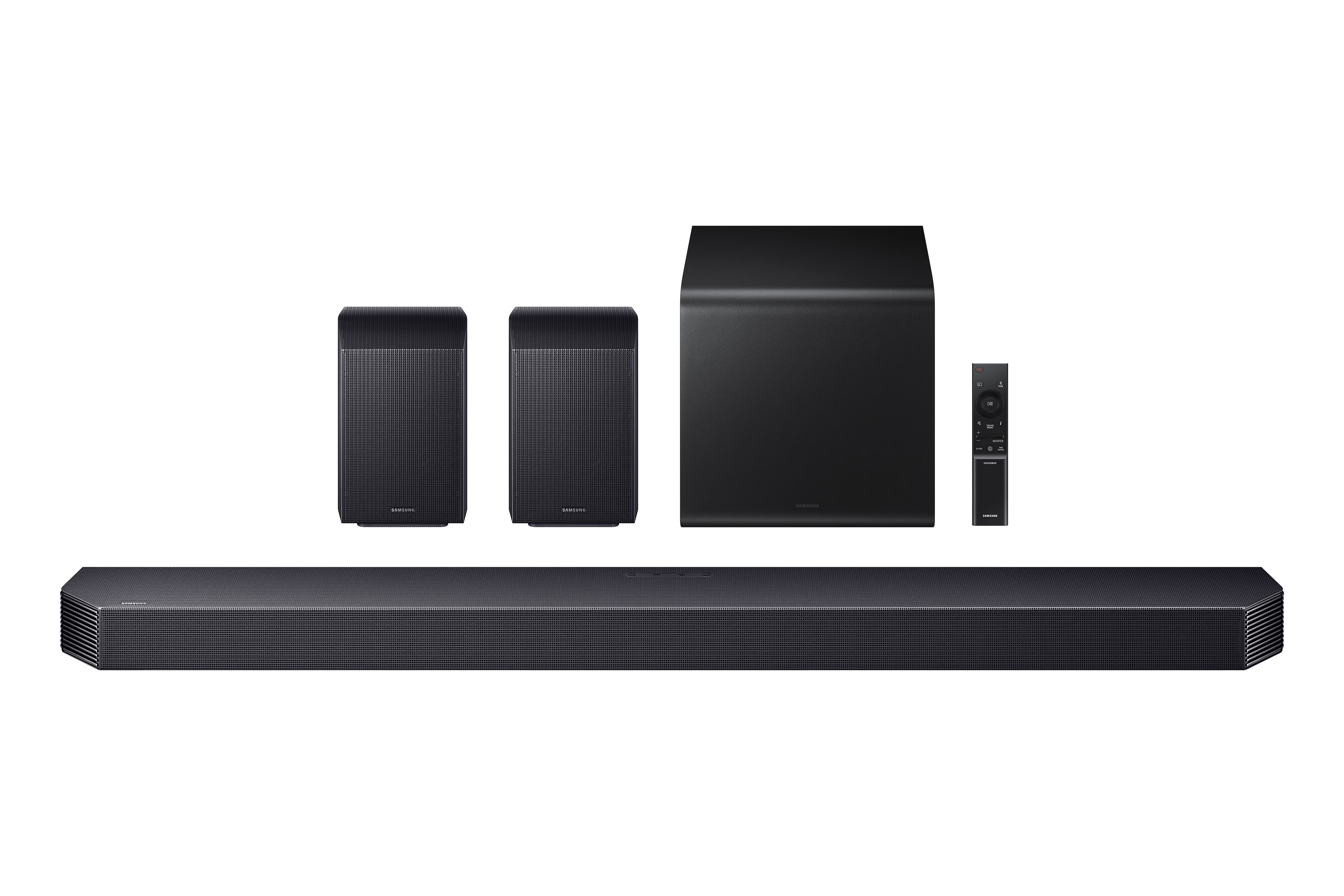 Barra de sonido Samsung 2025 HW-Q930F, Dolby Atmos y DTS: X, Q-Symphony, 9.1.4 con 17 altavoces, 580W, Subwoofer inalámbrico 8" de 200W, Wi-Fi Negro titanium-4
