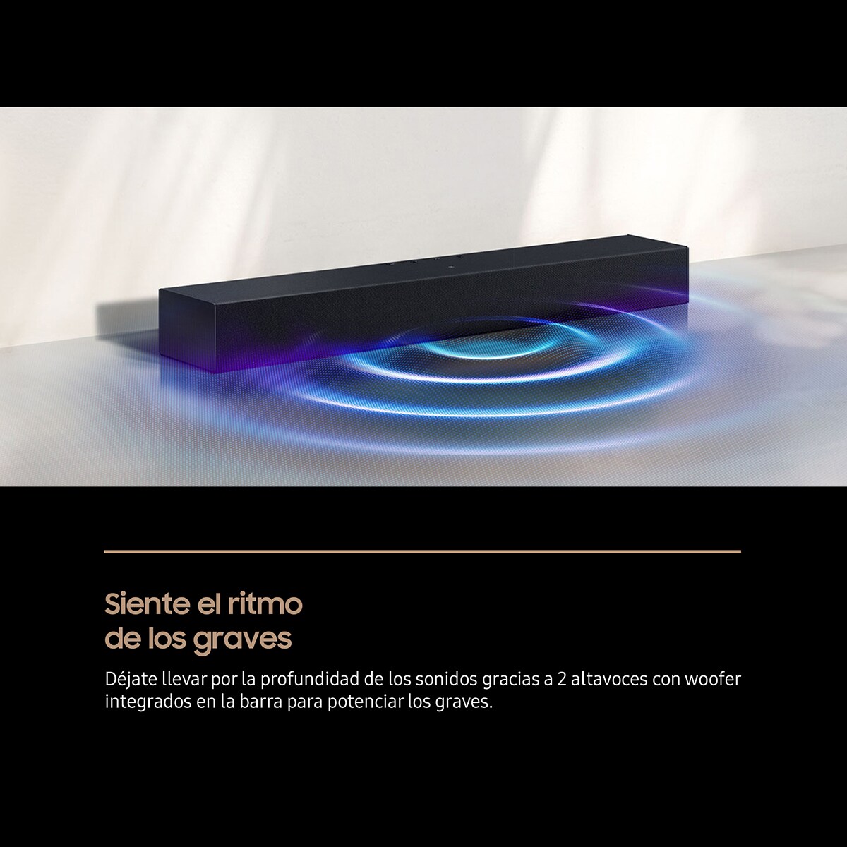 Barra de sonido Samsung HW-B400F, Dolby 2.0 con 4 altavoces, 40W Negro titanium-4