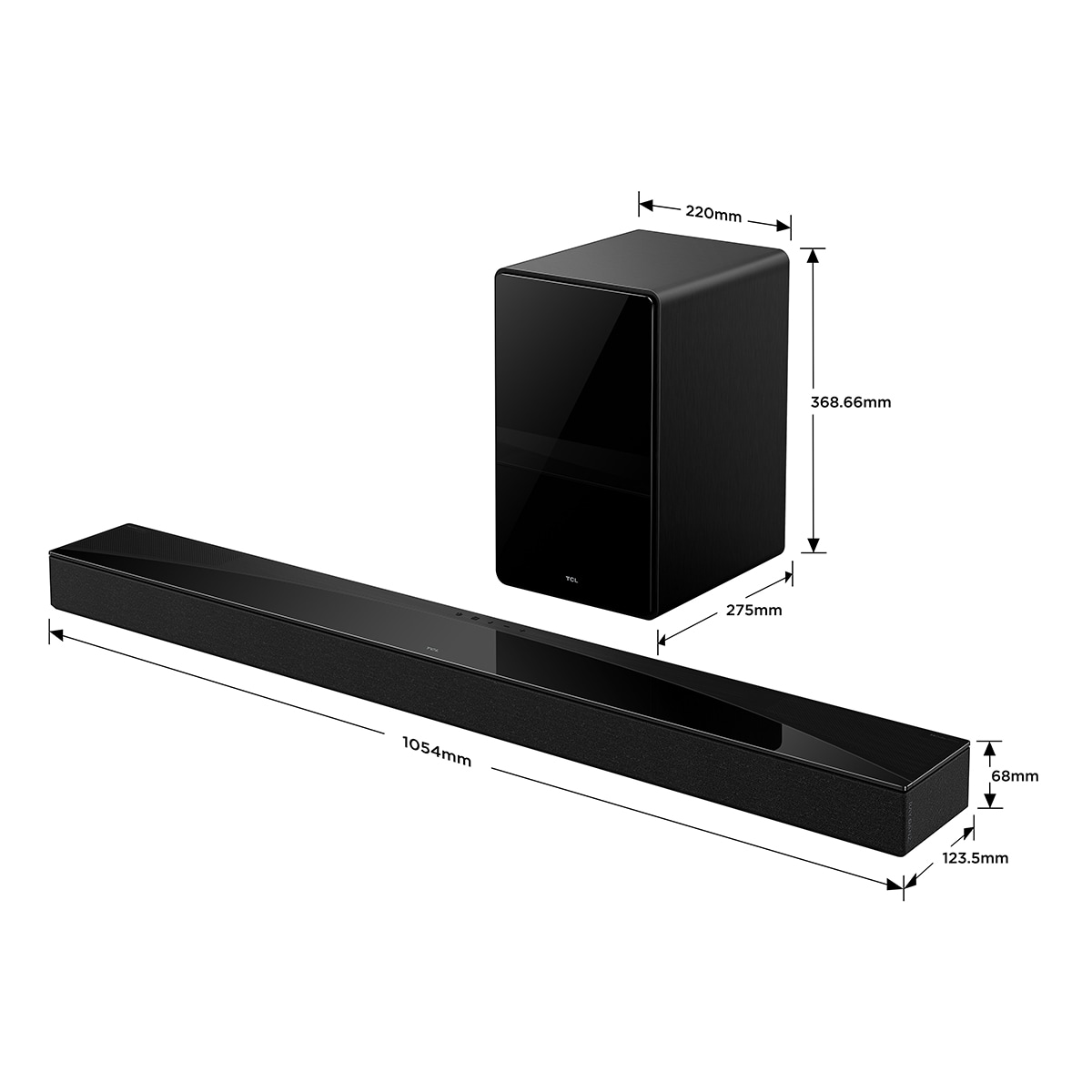 Barra de sonido TCL Q75HE 5.1.2 canales Titanio-2