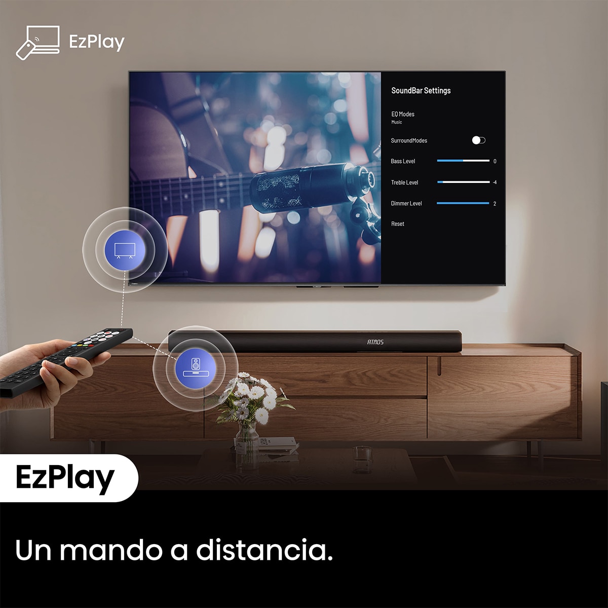Barra de sonido Hisense AX-5100Q, Dolby Atmos 5.1 canales, 580 W con Subwoofer inalámbrico Negro-9