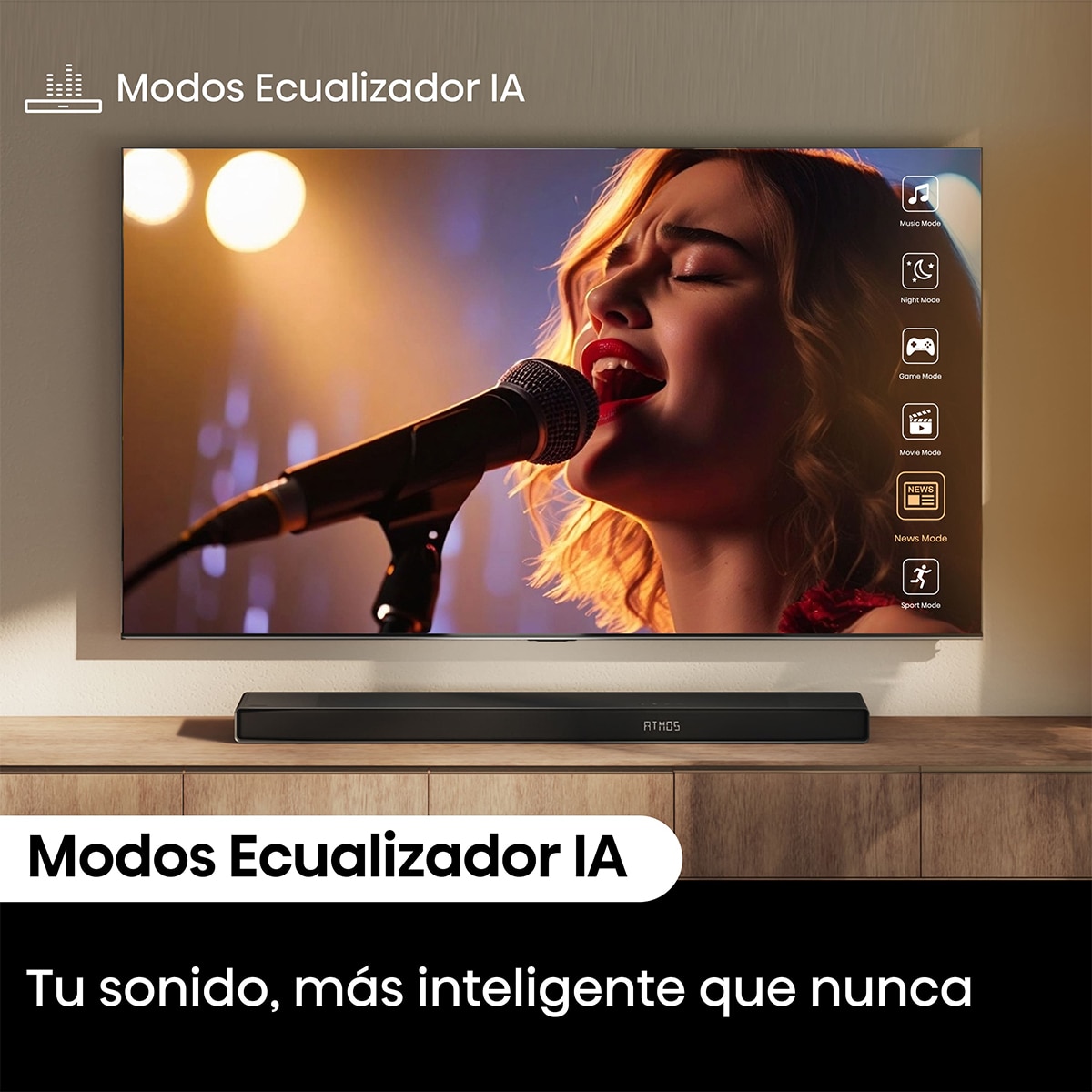 Barra de sonido Hisense AX-5140Q, Dolby Atmos 5.1.4 canales, 600W con Subwoofer inalámbrico + Altavoces traseros Negro-10