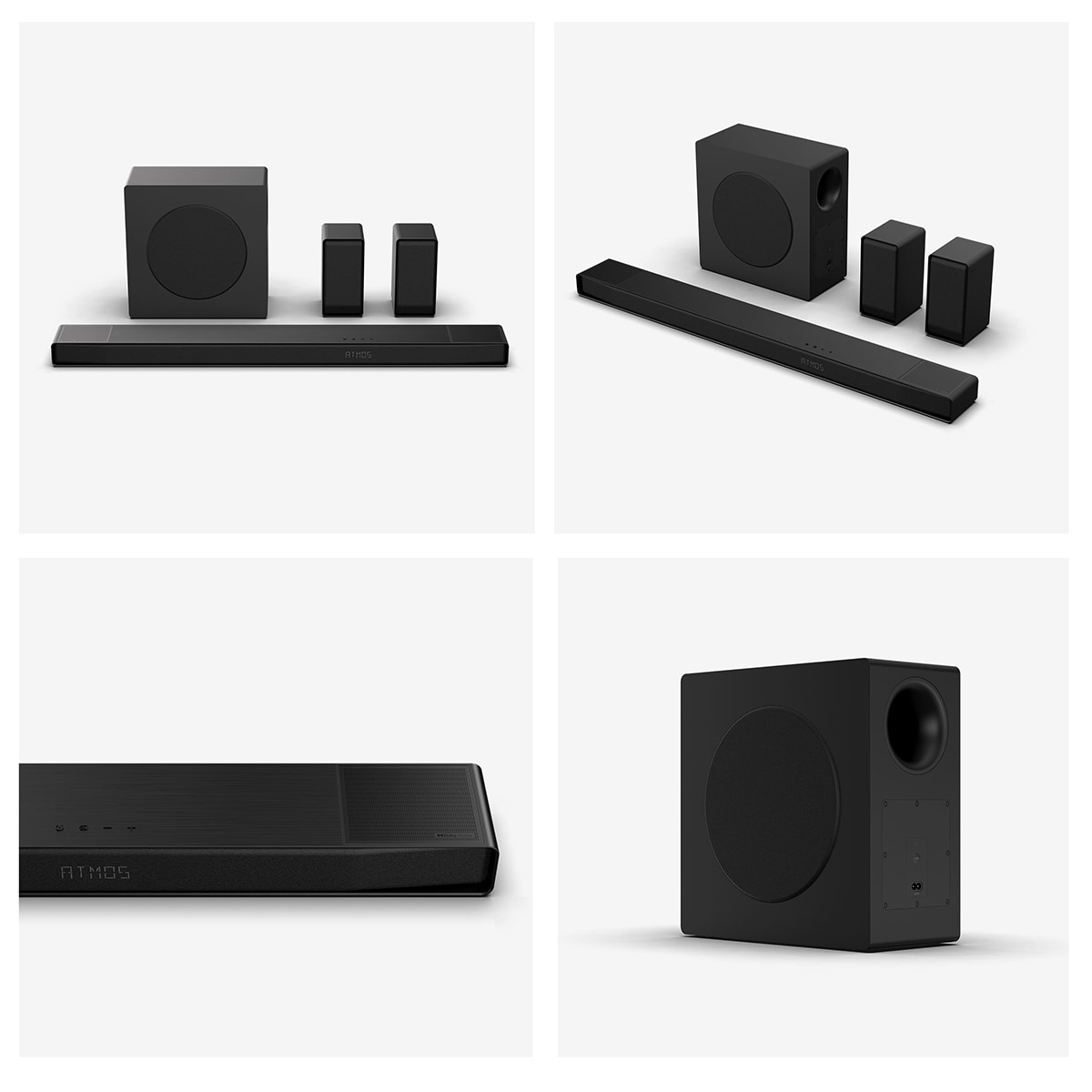Barra de sonido Hisense AX-5140Q, Dolby Atmos 5.1.4 canales, 600W con Subwoofer inalámbrico + Altavoces traseros Negro-12